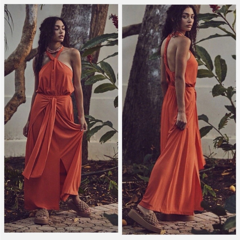 NWOT FP Beach Golden Days Maxi Dress Sz L